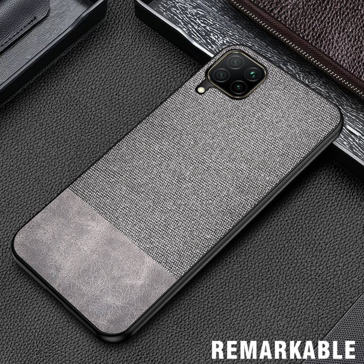 For Samsung Galaxy A42 5G Shockproof Splicing PU + Cloth Texture PC + TPU Protective Case