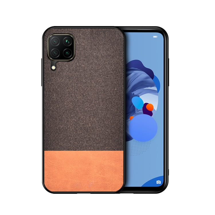 For Samsung Galaxy A42 5G Shockproof Splicing PU + Cloth Texture PC + TPU Protective Case