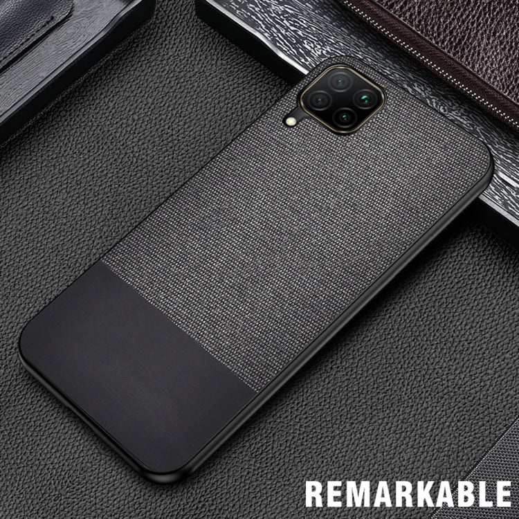 For Samsung Galaxy A42 5G Shockproof Splicing PU + Cloth Texture PC + TPU Protective Case