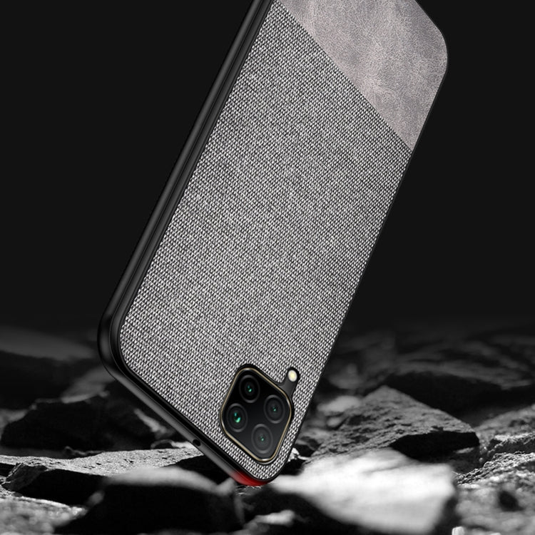 For Samsung Galaxy A42 5G Shockproof Splicing PU + Cloth Texture PC + TPU Protective Case