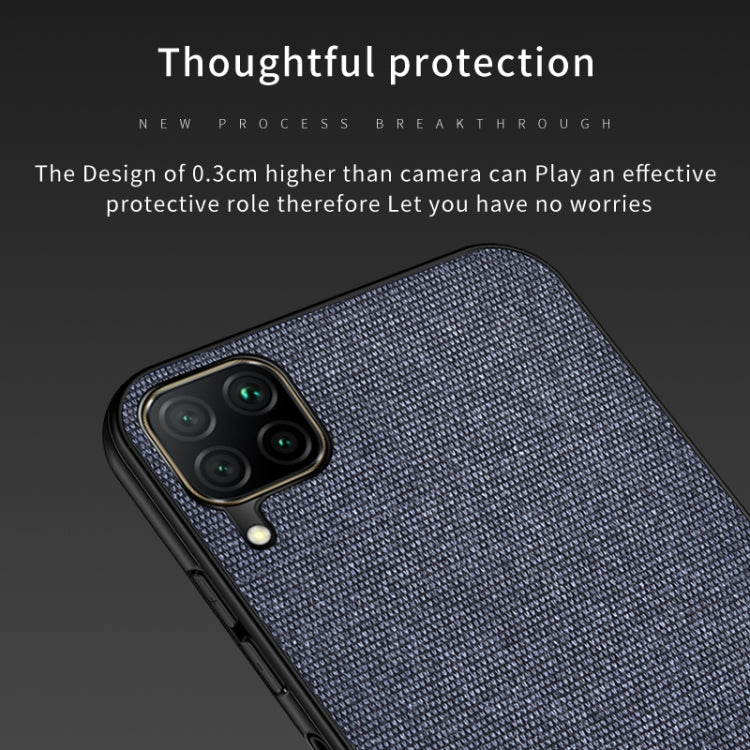 For Samsung Galaxy A42 5G Shockproof Splicing PU + Cloth Texture PC + TPU Protective Case