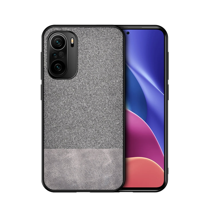 For Xiaomi Redmi K40 / K40 Pro / K40 Pro+ Shockproof Splicing PU + Cloth Texture PC + TPU Protective Case