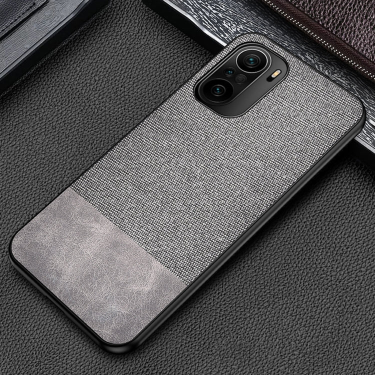 For Xiaomi Redmi K40 / K40 Pro / K40 Pro+ Shockproof Splicing PU + Cloth Texture PC + TPU Protective Case