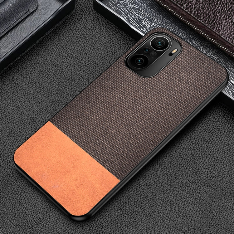 For Xiaomi Redmi K40 / K40 Pro / K40 Pro+ Shockproof Splicing PU + Cloth Texture PC + TPU Protective Case