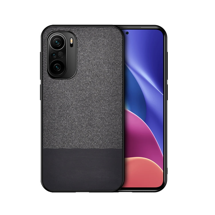 For Xiaomi Redmi K40 / K40 Pro / K40 Pro+ Shockproof Splicing PU + Cloth Texture PC + TPU Protective Case