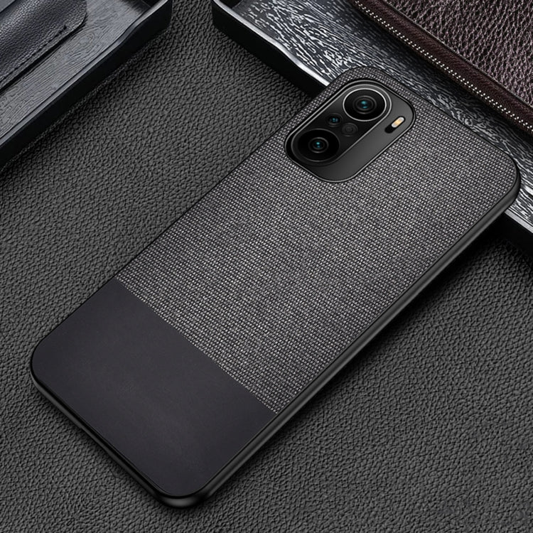 For Xiaomi Redmi K40 / K40 Pro / K40 Pro+ Shockproof Splicing PU + Cloth Texture PC + TPU Protective Case