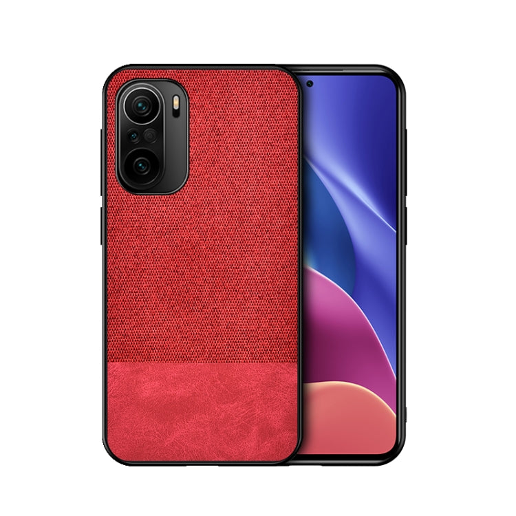 For Xiaomi Redmi K40 / K40 Pro / K40 Pro+ Shockproof Splicing PU + Cloth Texture PC + TPU Protective Case