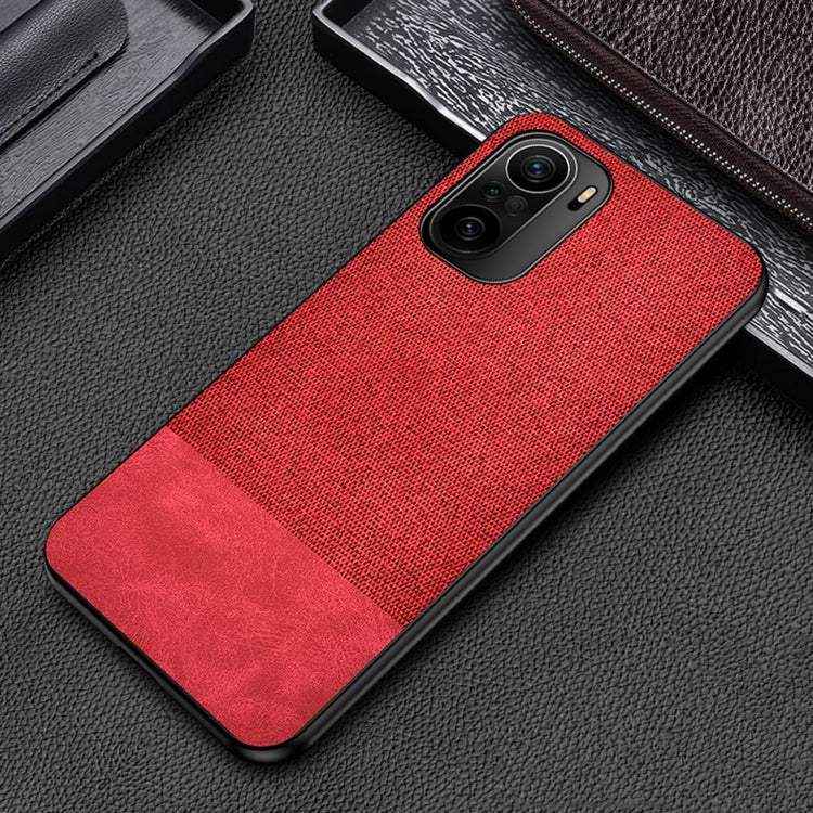 For Xiaomi Redmi K40 / K40 Pro / K40 Pro+ Shockproof Splicing PU + Cloth Texture PC + TPU Protective Case