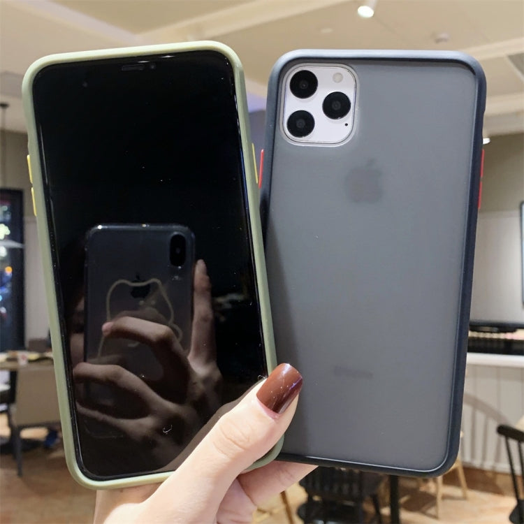For iPhone 11 Pro Max Shockproof Solid Color Border Protective Case