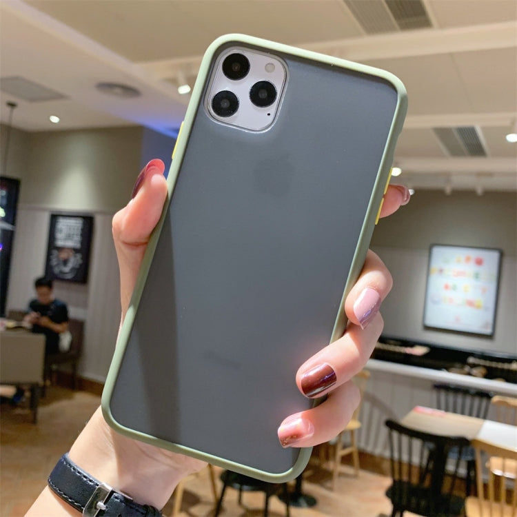 For iPhone 11 Pro Max Shockproof Solid Color Border Protective Case