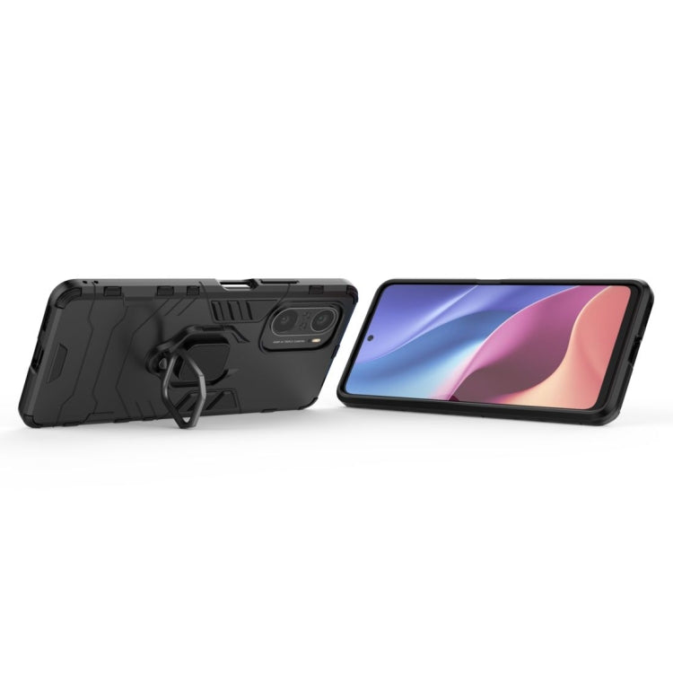 For Xiaomi Redmi K40 / K40 Pro Shockproof PC + TPU Protective Case with Magnetic Ring Holder