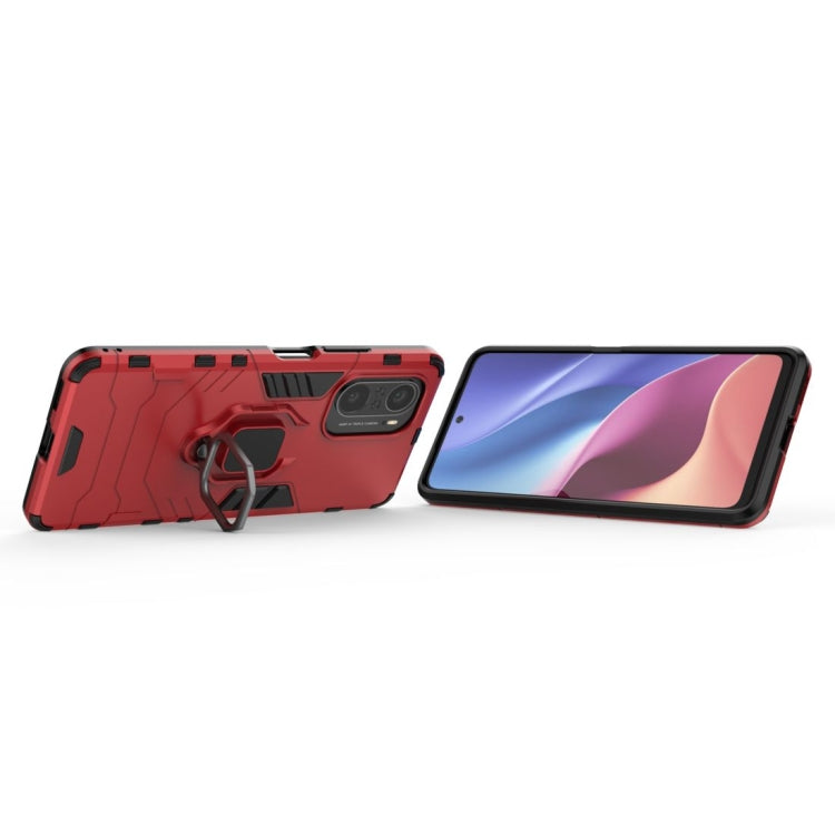 For Xiaomi Redmi K40 / K40 Pro Shockproof PC + TPU Protective Case with Magnetic Ring Holder