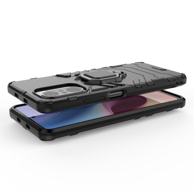 For Xiaomi Redmi K40 / K40 Pro Shockproof PC + TPU Protective Case with Magnetic Ring Holder