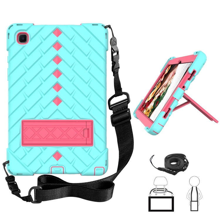 Shockproof Rhombus Robot PC + Silicone Protective Case with Holder & Shoulder Strap For Samsung Galaxy Tab A7 10.4 (2020)