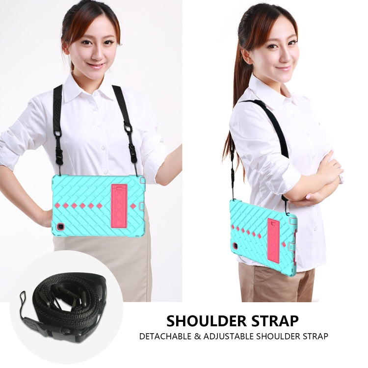 Shockproof Rhombus Robot PC + Silicone Protective Case with Holder & Shoulder Strap For Samsung Galaxy Tab A7 10.4 (2020)
