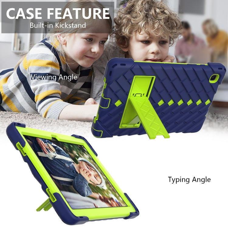 Shockproof Rhombus Robot PC + Silicone Protective Case with Holder & Shoulder Strap For Samsung Galaxy Tab A7 10.4 (2020)