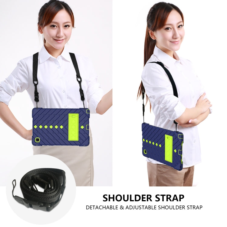 Shockproof Rhombus Robot PC + Silicone Protective Case with Holder & Shoulder Strap For Samsung Galaxy Tab A7 10.4 (2020)