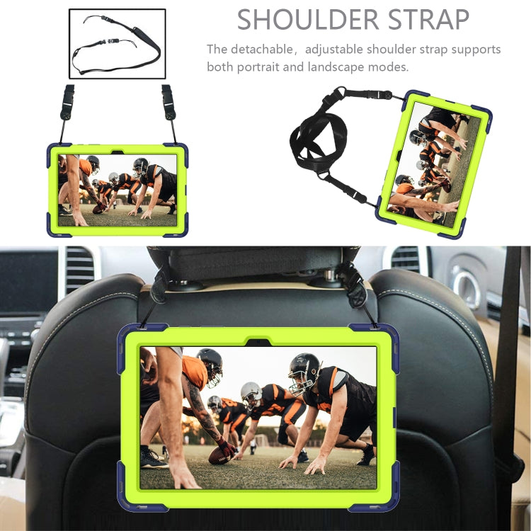 Shockproof Rhombus Robot PC + Silicone Protective Case with Holder & Shoulder Strap For Samsung Galaxy Tab A7 10.4 (2020)