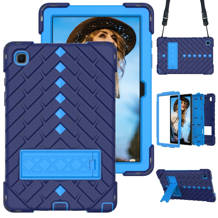 Shockproof Rhombus Robot PC + Silicone Protective Case with Holder & Shoulder Strap For Samsung Galaxy Tab A7 10.4 (2020)