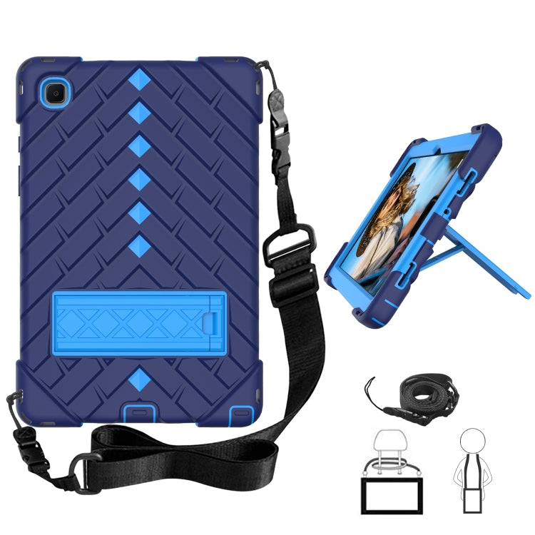 Shockproof Rhombus Robot PC + Silicone Protective Case with Holder & Shoulder Strap For Samsung Galaxy Tab A7 10.4 (2020)