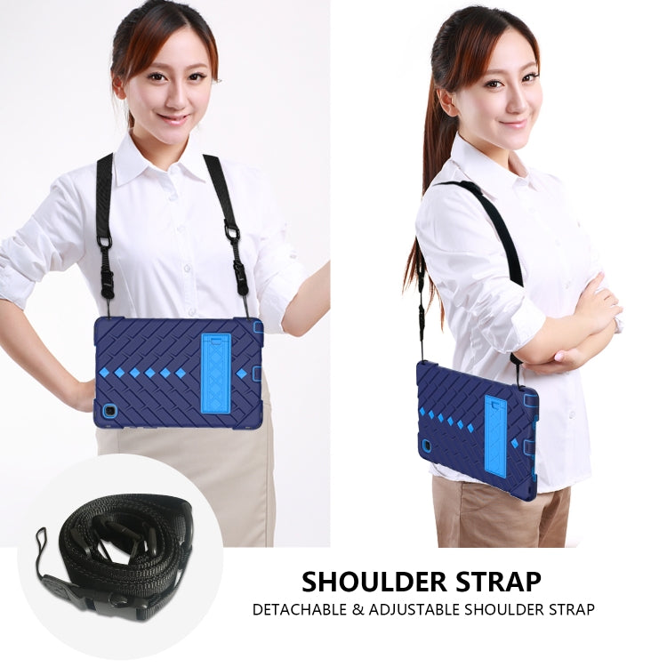 Shockproof Rhombus Robot PC + Silicone Protective Case with Holder & Shoulder Strap For Samsung Galaxy Tab A7 10.4 (2020)