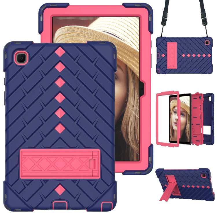 Shockproof Rhombus Robot PC + Silicone Protective Case with Holder & Shoulder Strap For Samsung Galaxy Tab A7 10.4 (2020)