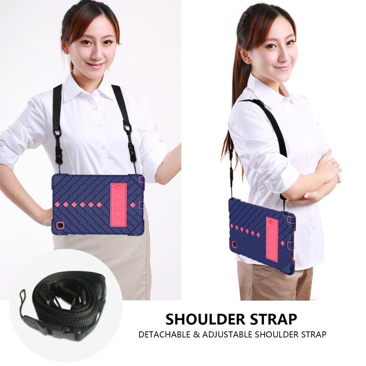 Shockproof Rhombus Robot PC + Silicone Protective Case with Holder & Shoulder Strap For Samsung Galaxy Tab A7 10.4 (2020)