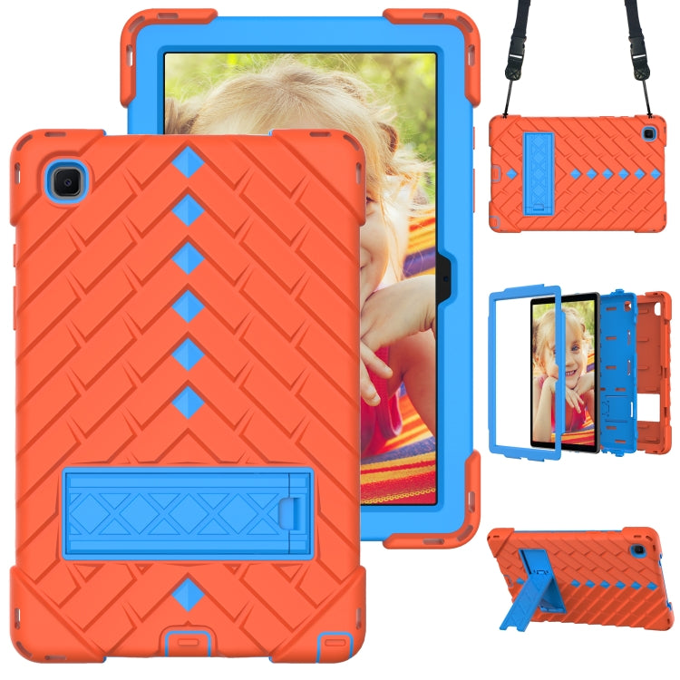 Shockproof Rhombus Robot PC + Silicone Protective Case with Holder & Shoulder Strap For Samsung Galaxy Tab A7 10.4 (2020)