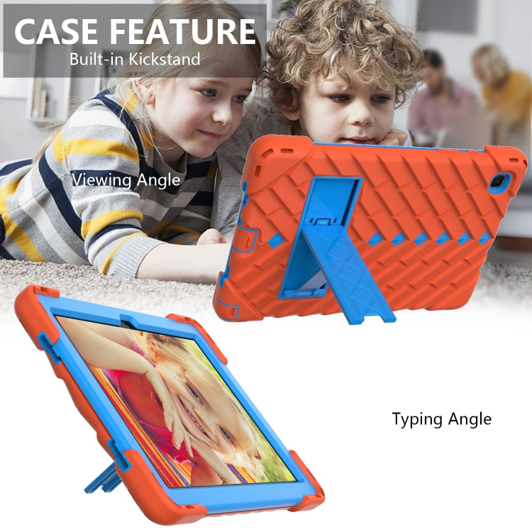 Shockproof Rhombus Robot PC + Silicone Protective Case with Holder & Shoulder Strap For Samsung Galaxy Tab A7 10.4 (2020)