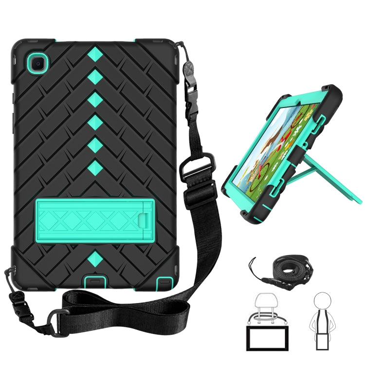 Shockproof Rhombus Robot PC + Silicone Protective Case with Holder & Shoulder Strap For Samsung Galaxy Tab A7 10.4 (2020)