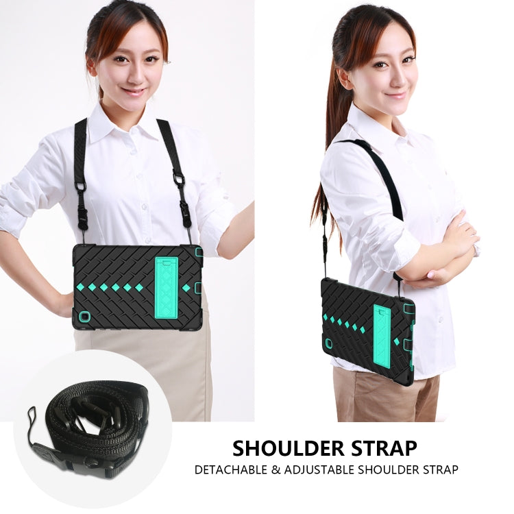 Shockproof Rhombus Robot PC + Silicone Protective Case with Holder & Shoulder Strap For Samsung Galaxy Tab A7 10.4 (2020)