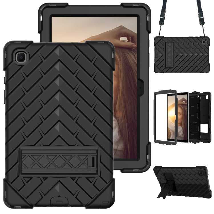Shockproof Rhombus Robot PC + Silicone Protective Case with Holder & Shoulder Strap For Samsung Galaxy Tab A7 10.4 (2020)