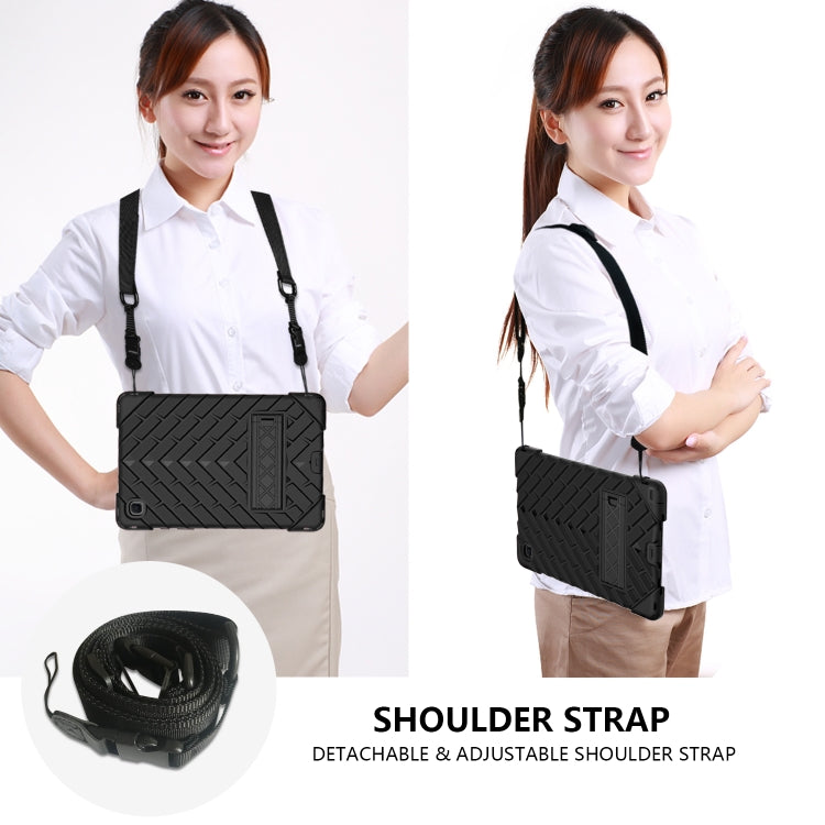 Shockproof Rhombus Robot PC + Silicone Protective Case with Holder & Shoulder Strap For Samsung Galaxy Tab A7 10.4 (2020)