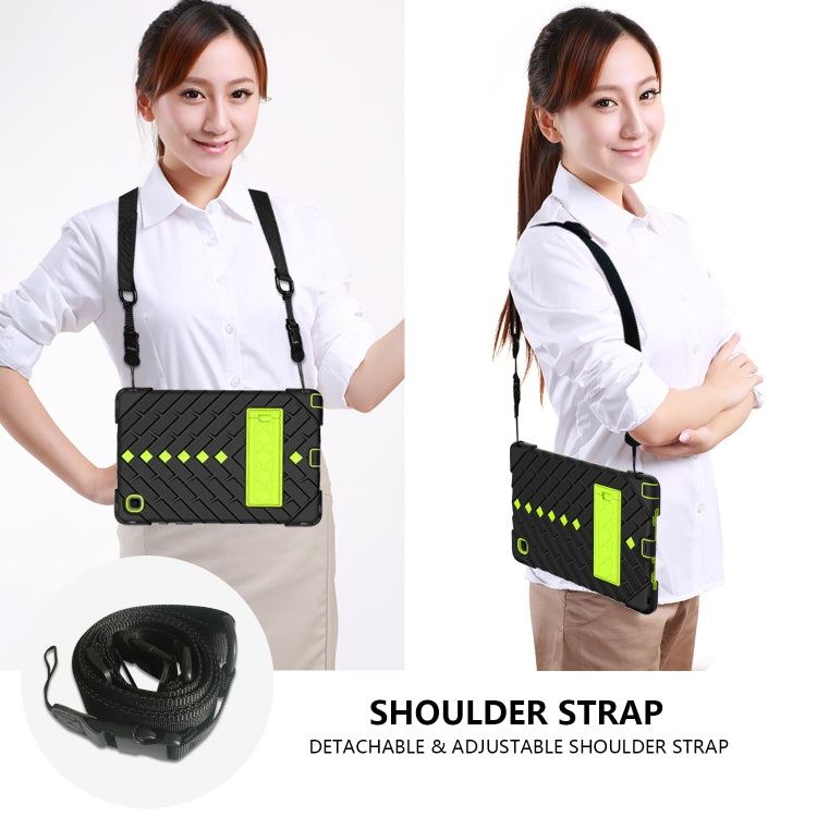 Shockproof Rhombus Robot PC + Silicone Protective Case with Holder & Shoulder Strap For Samsung Galaxy Tab A7 10.4 (2020)
