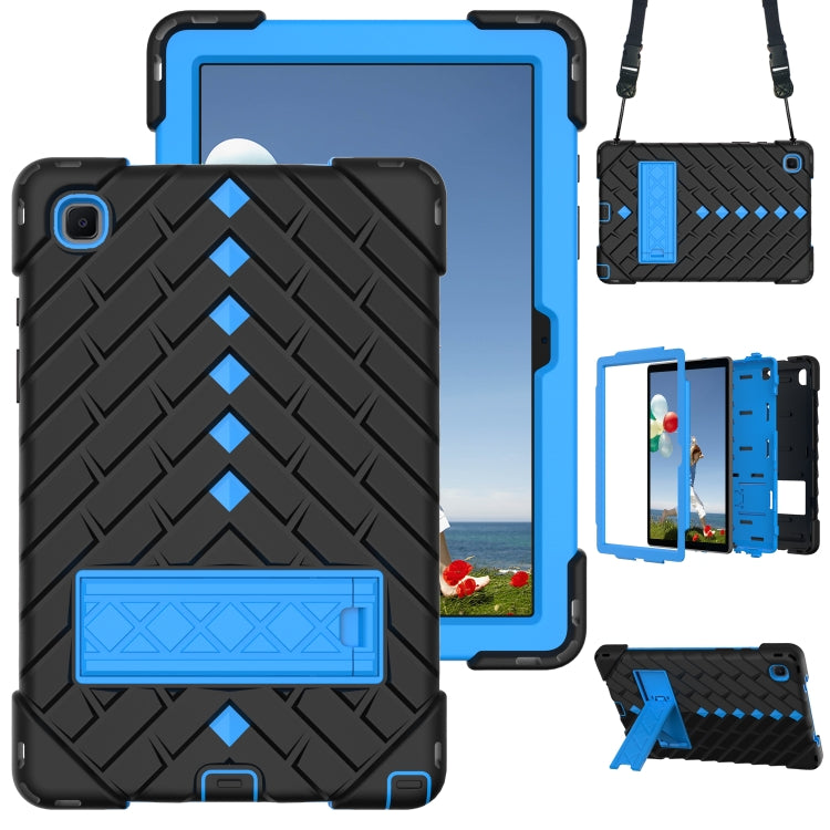 Shockproof Rhombus Robot PC + Silicone Protective Case with Holder & Shoulder Strap For Samsung Galaxy Tab A7 10.4 (2020)