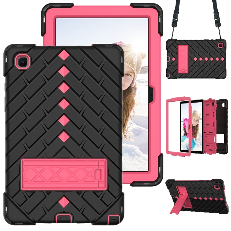 Shockproof Rhombus Robot PC + Silicone Protective Case with Holder & Shoulder Strap For Samsung Galaxy Tab A7 10.4 (2020)