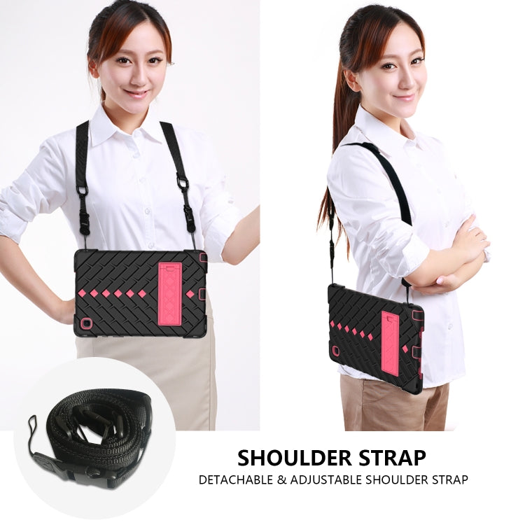 Shockproof Rhombus Robot PC + Silicone Protective Case with Holder & Shoulder Strap For Samsung Galaxy Tab A7 10.4 (2020)