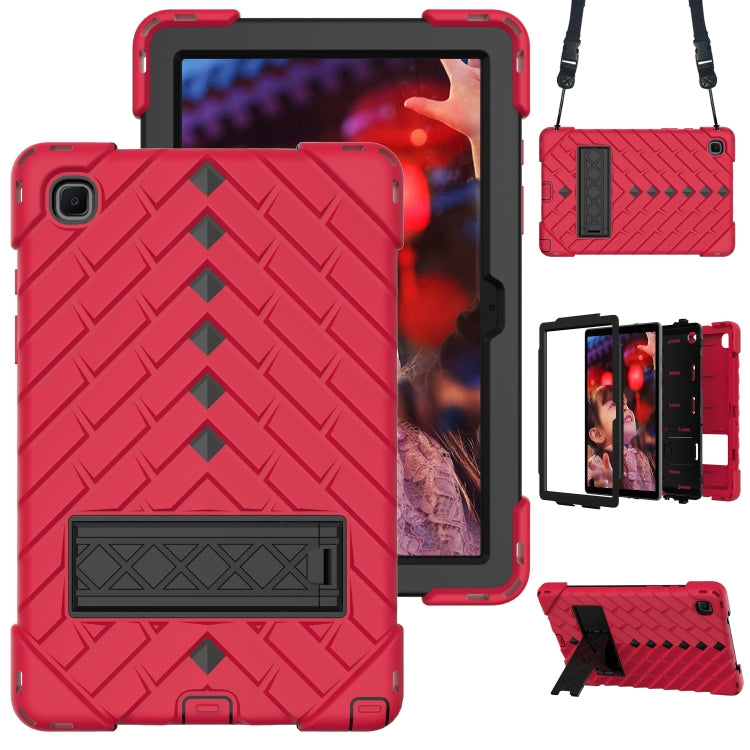 Shockproof Rhombus Robot PC + Silicone Protective Case with Holder & Shoulder Strap For Samsung Galaxy Tab A7 10.4 (2020)