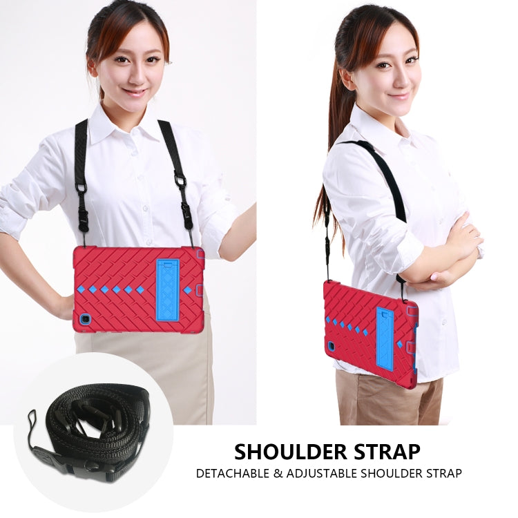 Shockproof Rhombus Robot PC + Silicone Protective Case with Holder & Shoulder Strap For Samsung Galaxy Tab A7 10.4 (2020)