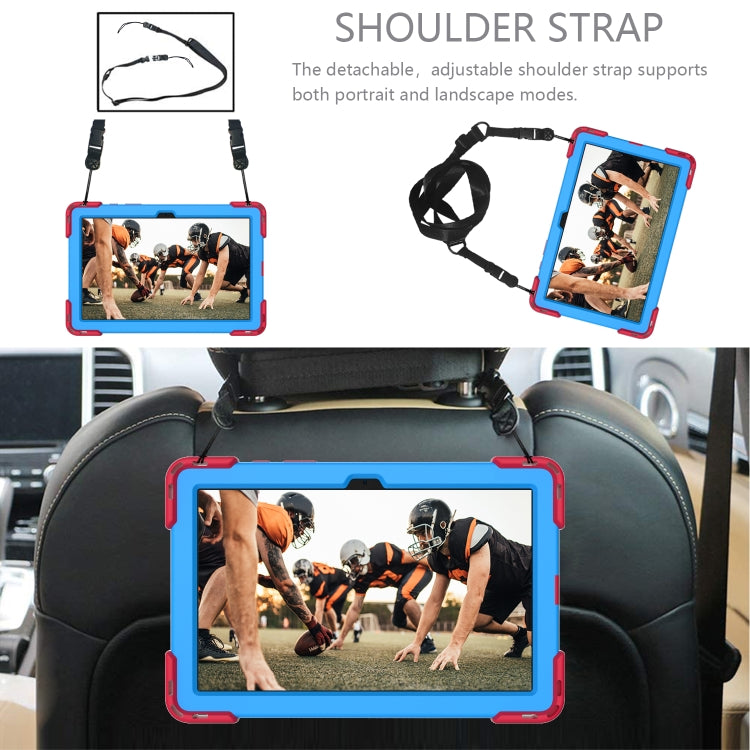 Shockproof Rhombus Robot PC + Silicone Protective Case with Holder & Shoulder Strap For Samsung Galaxy Tab A7 10.4 (2020)