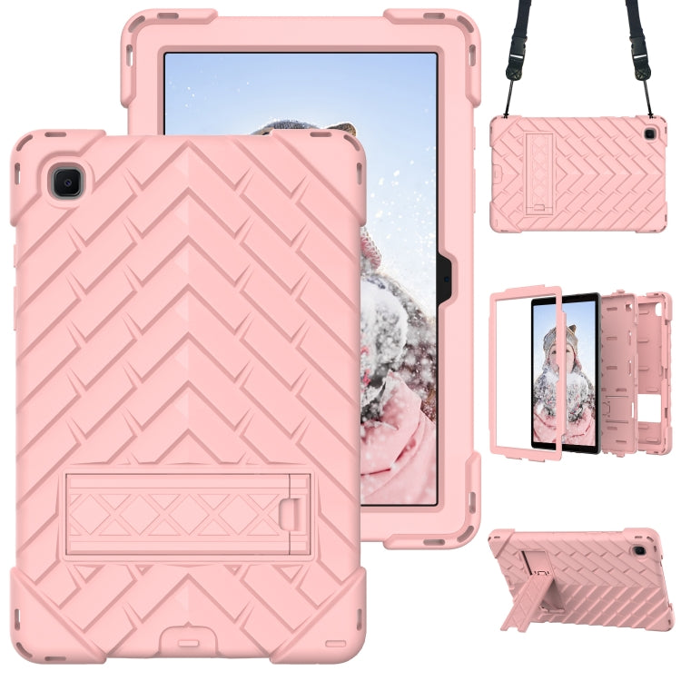 Shockproof Rhombus Robot PC + Silicone Protective Case with Holder & Shoulder Strap For Samsung Galaxy Tab A7 10.4 (2020)