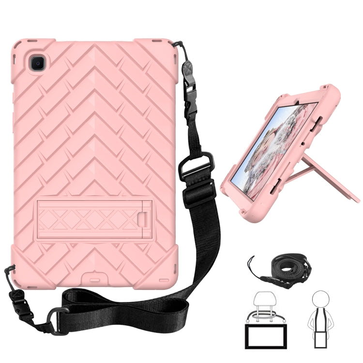 Shockproof Rhombus Robot PC + Silicone Protective Case with Holder & Shoulder Strap For Samsung Galaxy Tab A7 10.4 (2020)