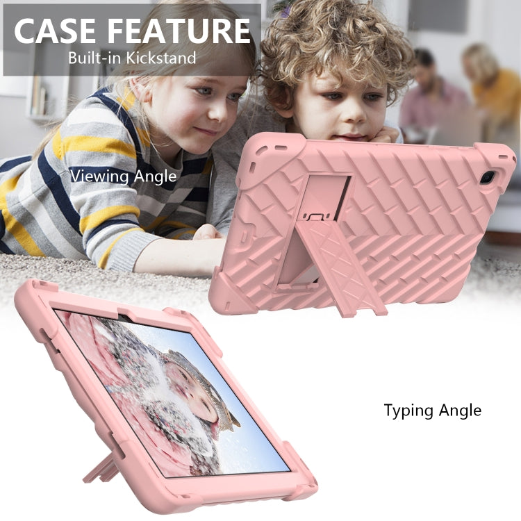 Shockproof Rhombus Robot PC + Silicone Protective Case with Holder & Shoulder Strap For Samsung Galaxy Tab A7 10.4 (2020)