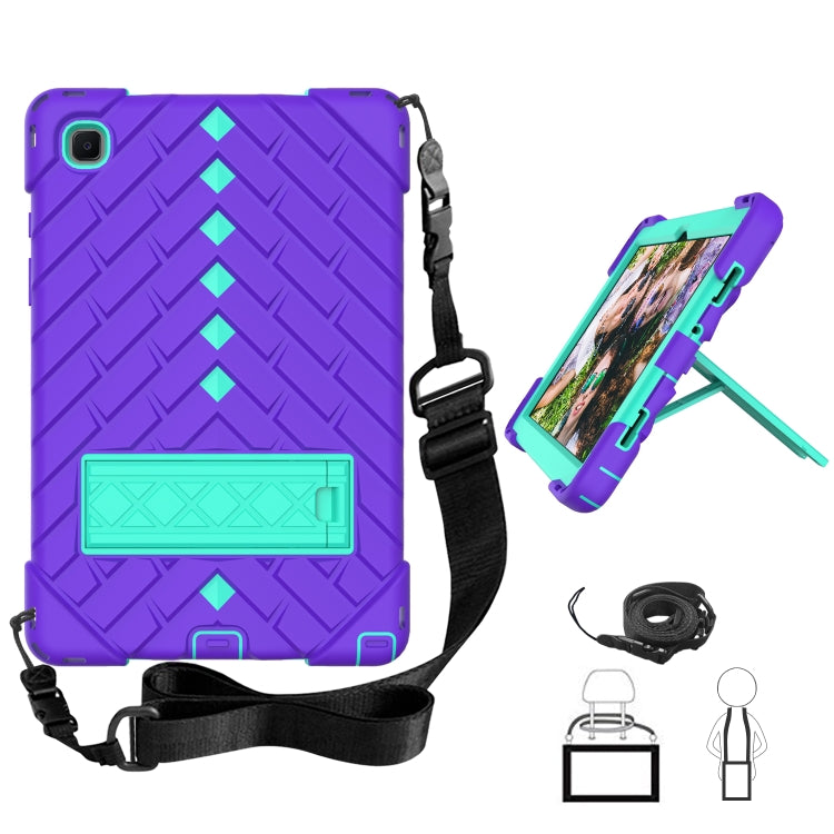 Shockproof Rhombus Robot PC + Silicone Protective Case with Holder & Shoulder Strap For Samsung Galaxy Tab A7 10.4 (2020)