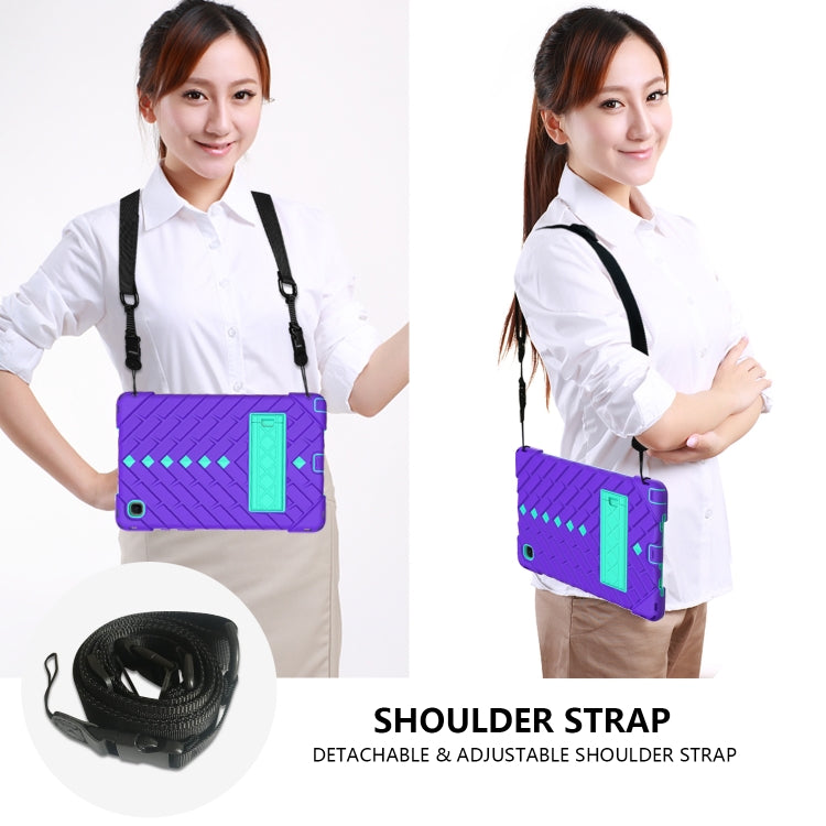 Shockproof Rhombus Robot PC + Silicone Protective Case with Holder & Shoulder Strap For Samsung Galaxy Tab A7 10.4 (2020)