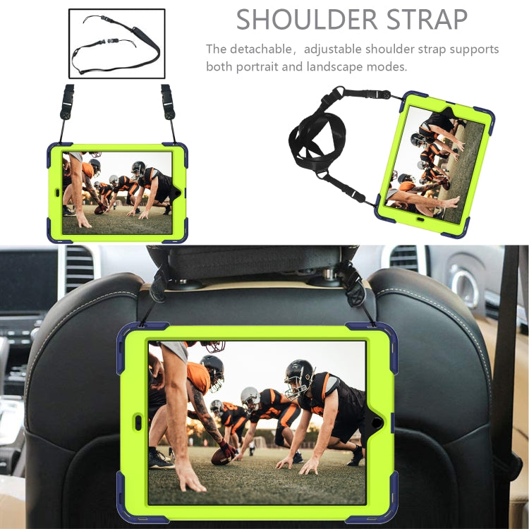For iPad 10.2 2021 / 2020 / 2019 Shockproof Rhombus Robot PC + Silicone Protective Case with Holder & Shoulder Strap