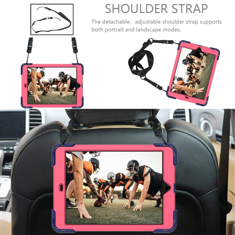 For iPad 10.2 2021 / 2020 / 2019 Shockproof Rhombus Robot PC + Silicone Protective Case with Holder & Shoulder Strap