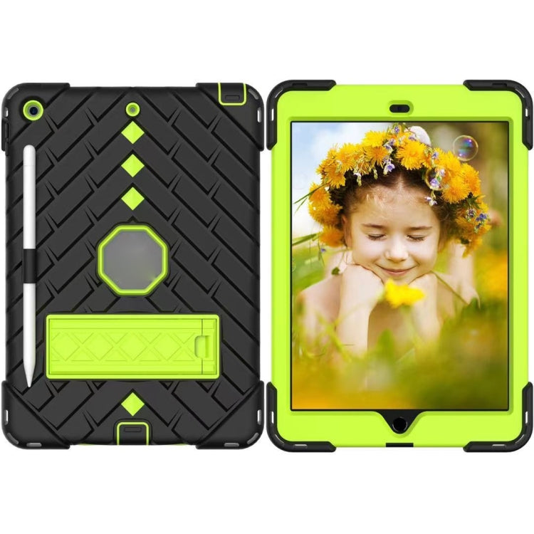 For iPad 10.2 2021 / 2020 / 2019 Shockproof Rhombus Robot PC + Silicone Protective Case with Holder & Shoulder Strap