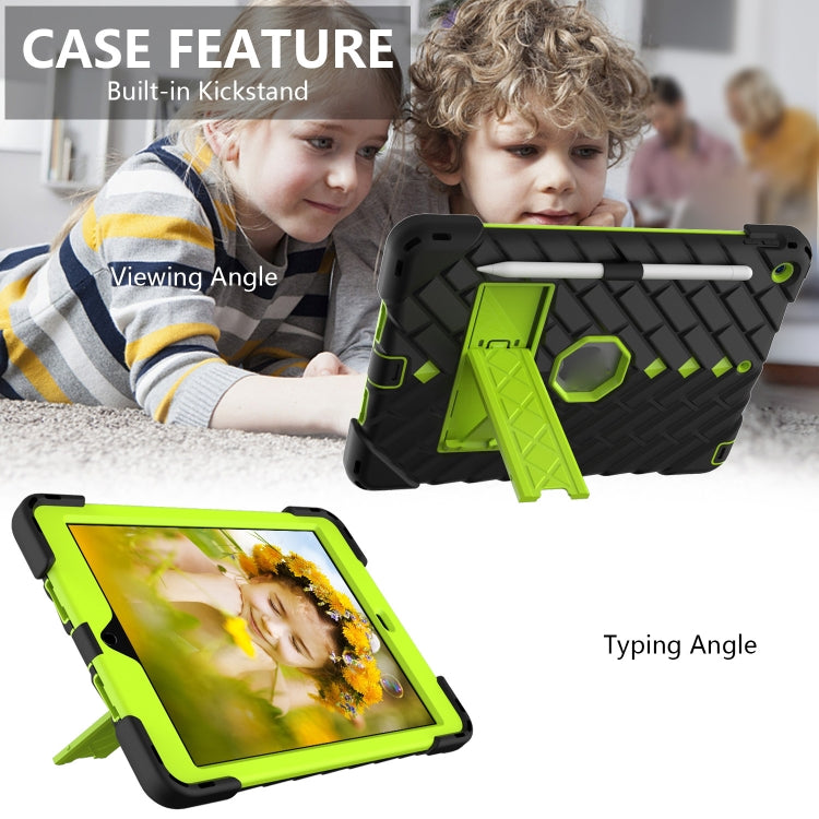 For iPad 10.2 2021 / 2020 / 2019 Shockproof Rhombus Robot PC + Silicone Protective Case with Holder & Shoulder Strap