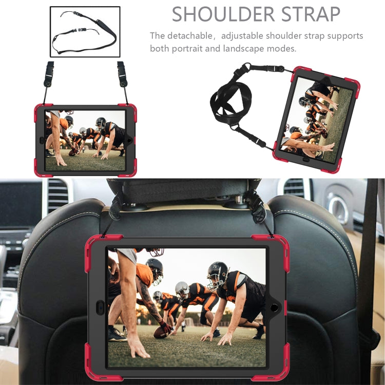For iPad 10.2 2021 / 2020 / 2019 Shockproof Rhombus Robot PC + Silicone Protective Case with Holder & Shoulder Strap